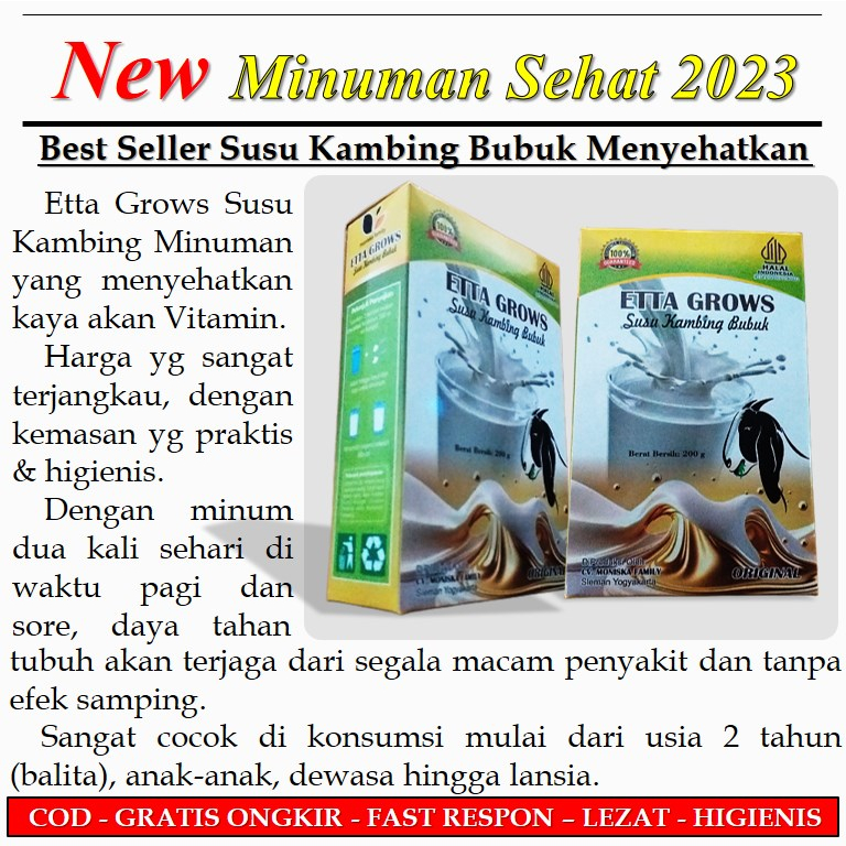 

Minuman Susu Kambing / Susu Bubuk Yang Menyehatkan Untuk Segala Usia