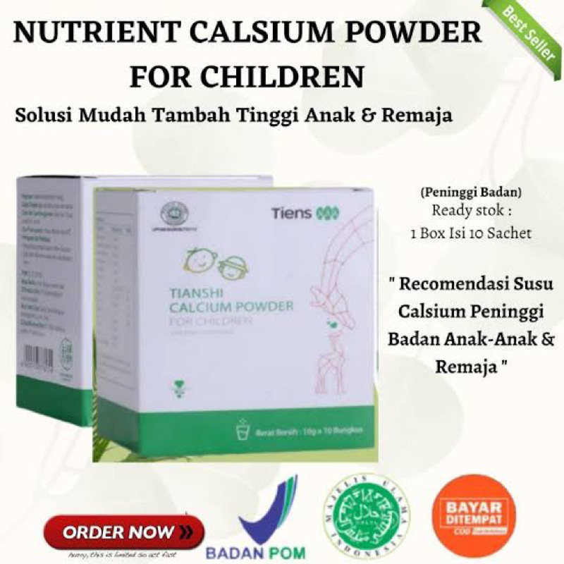 PENINGGI BADAN ANAK TERBAIK | PENINGGI ANAK | CALCIUM CHILDREN+ZINC | TIENS Obat Tinggi Badan Anak T