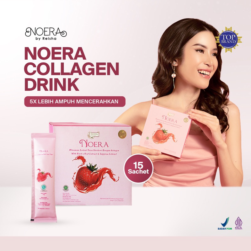 Noera Collagen Drink With Birdnest and Saffron Extract | Minuman Pencerah Kulit with L-Glutathione | Collagen Beauty Drink