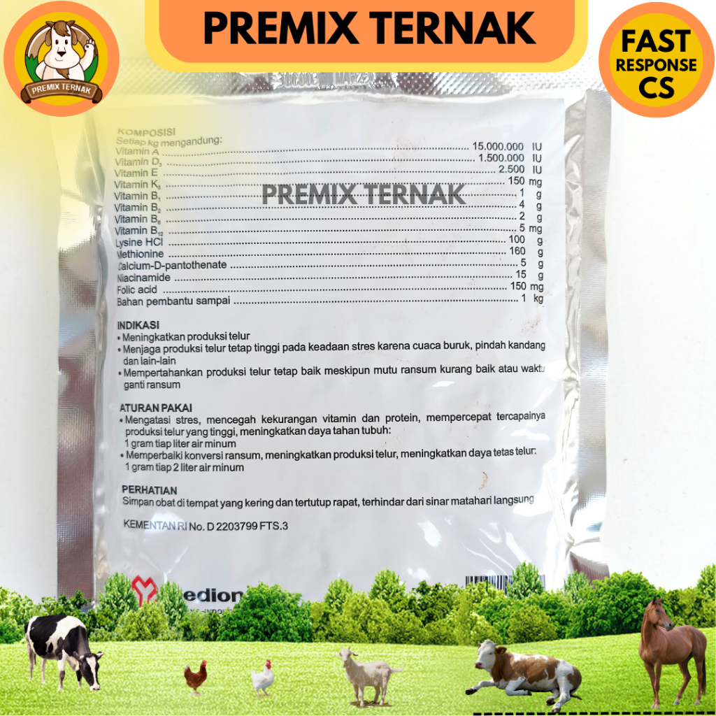 PUYUH MEDI EGG 250 gr - Vitamin Burung Puyuh Petelur - Pemacu Produksi Burung Puyuh Petelur