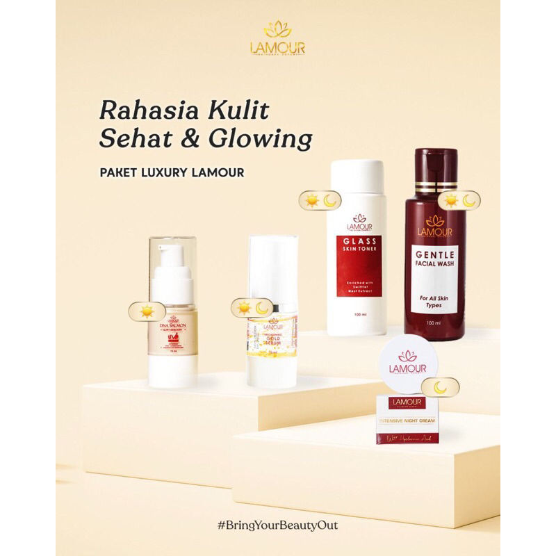 [LAMOUR] PAKET LUXURY Skincare BPOM Original Untuk Kulit Kusam dan Flek Membandel
