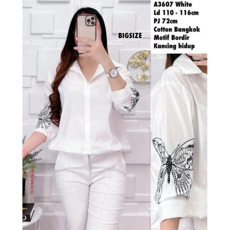 Aries Kemeja Cotton Bangkok Butterfly Premium Big Size