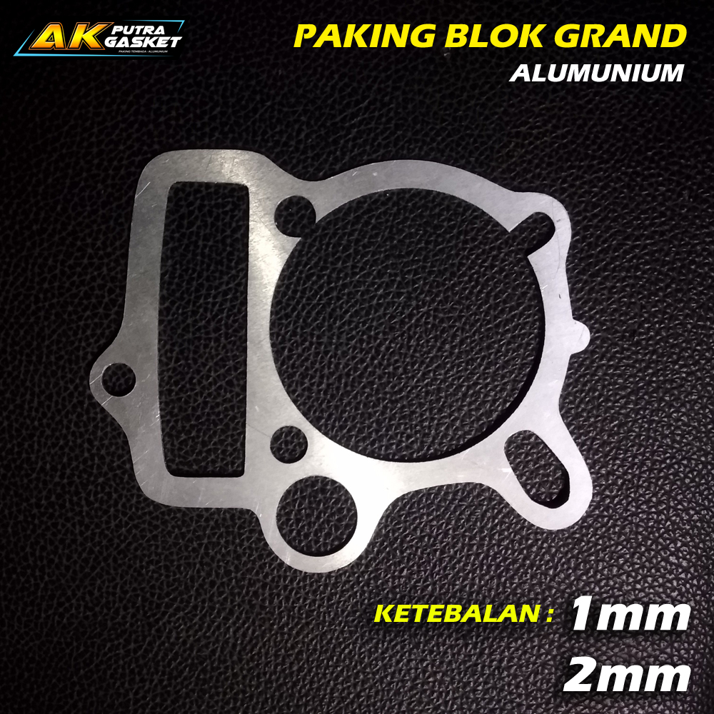 Paking Blok Grand Alumunium Tebal 1mm , 2mm / Perpak Gasket Packing Honda Grand Almunium