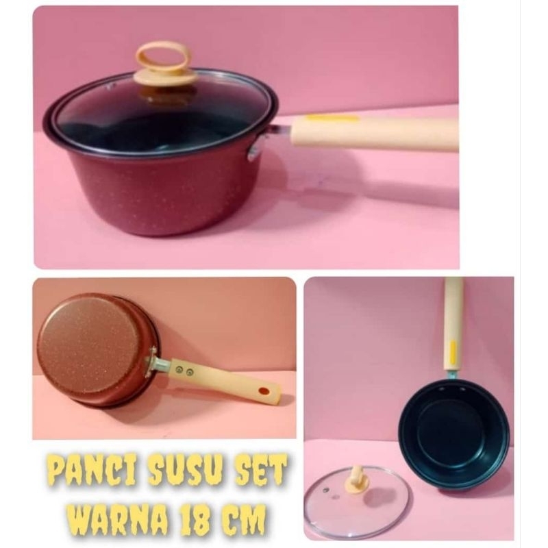 panci susu warna tutup kaca