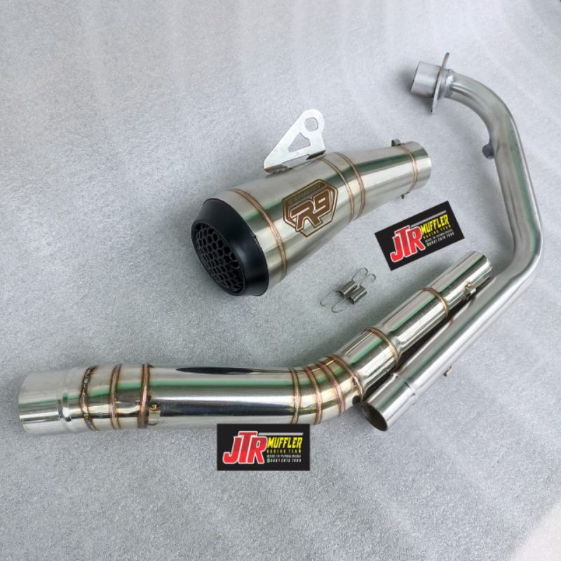 Knalpot racing R9 GP SERIES Supra gtr 150 Sonic 150 fullsystem