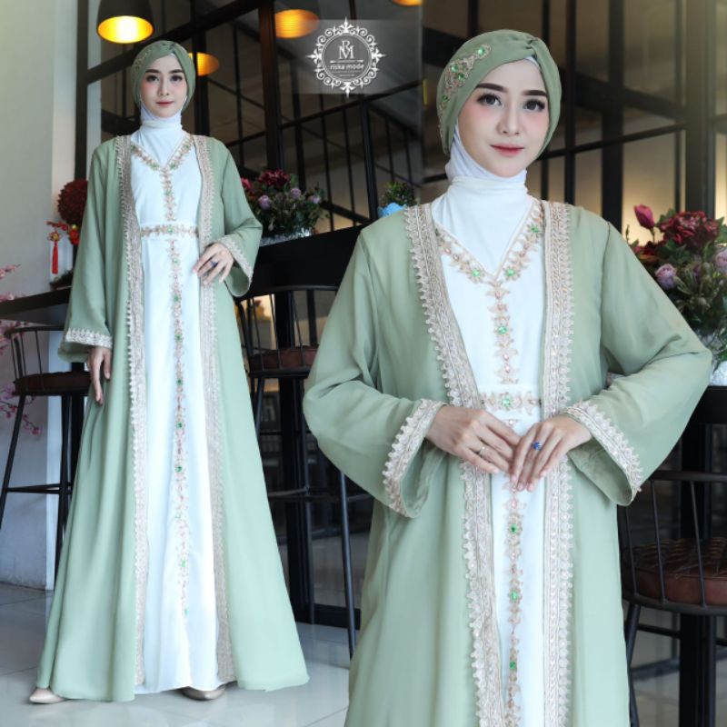 NEW COLLECTION//KAFTAN LALUNA INNER+OUTHER//FREE INNER+TURBAN+IKAT PINGGANG//SERAGAMAN KELUARAGA//BAJU PESTA LAMARAN//BAJU WISUDA//BAJU LEBARAN//BAJU KONDANGAN//KAFTAN INDONESIA//KAFTAN TERBARU//BY RISKA MODE