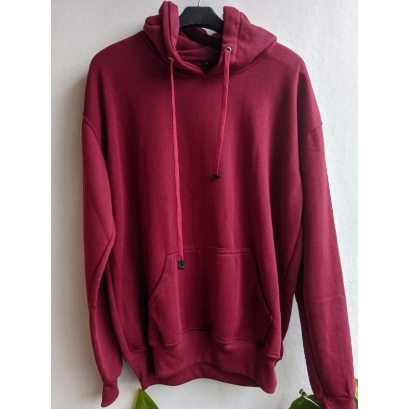 Hoodie Polos, Merah Maroon