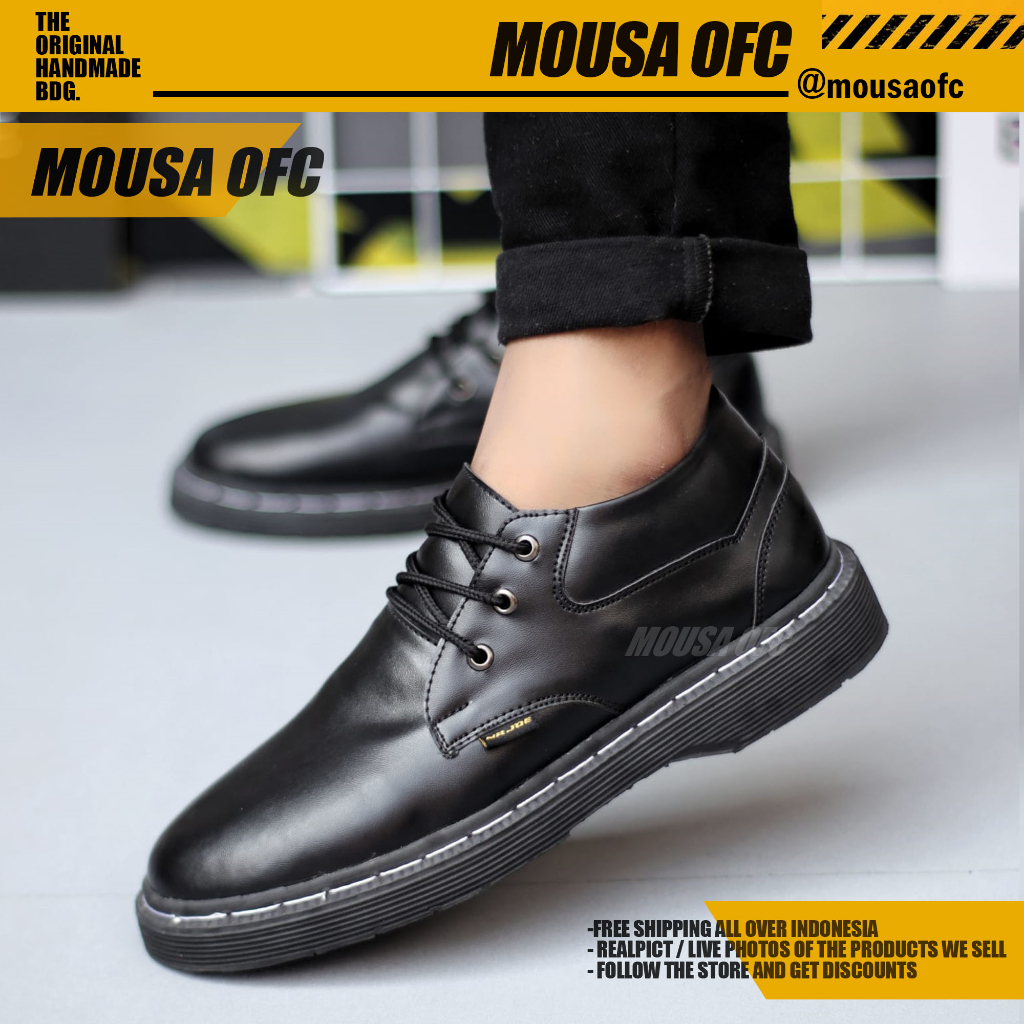 Sepatu Docmart Pantofel Formal Hitam Tali Pria