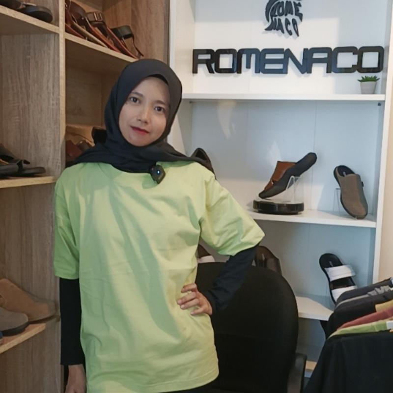 Romenaco Kaos All Size Wanita Warna Hijau Moss R139D