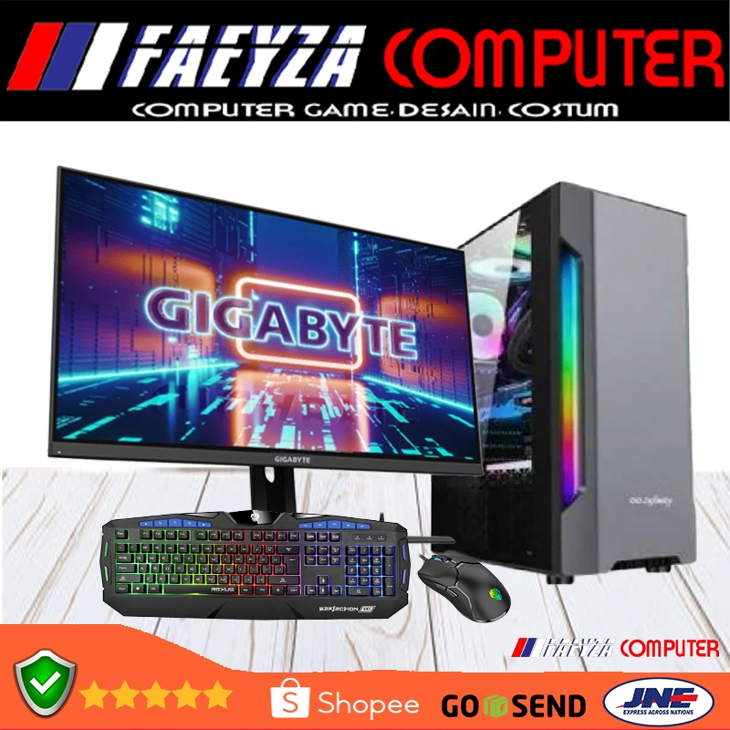 PC Gaming Fullset Intel i7 11700F Ram 16gb SSD m.2 512 VGA 4GB Lengkap LED 24