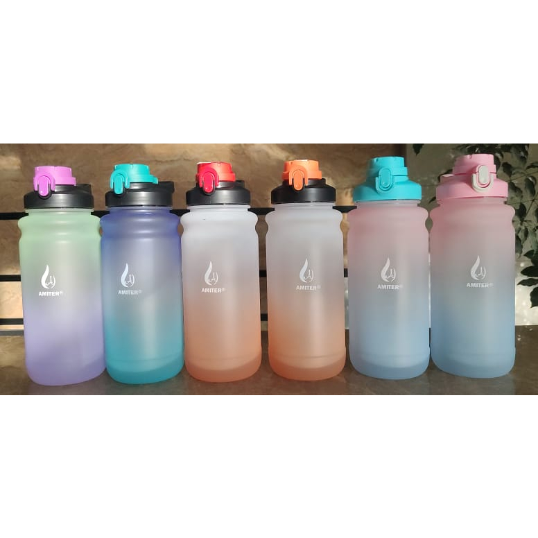 DEOSOFFICIAL -- BOTOL MINUM MOTIVASI 2 LITER BENING BPA FREE FREE STIKER