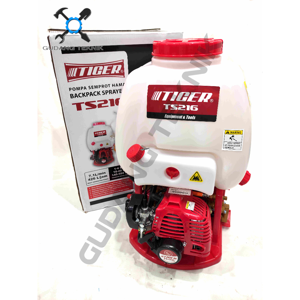 ( TIGER ) Mesin Sprayer Semprot Hama 16 Liter 2Tak TS216 TIGER / Engine Sprayer Mesin Semprotan Gendong Semprotan Hama Disinfektan 16Liter 2T Knapsack TS 216 TIGER