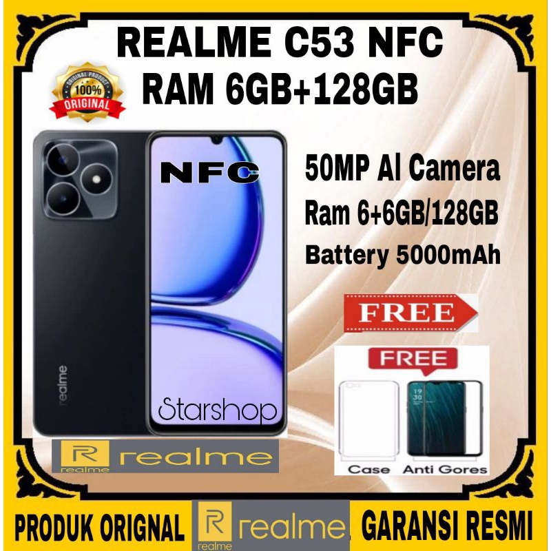 Realme C53 NFC 6GB+128GB Garansi Resmi - Realme C53