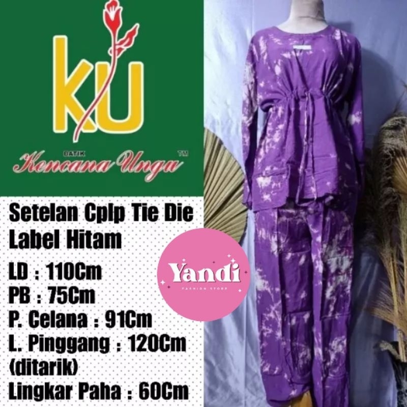 KENCANA UNGU ORI STELAN CPLP TIE DIE LABEL HITAM LD 110 CM