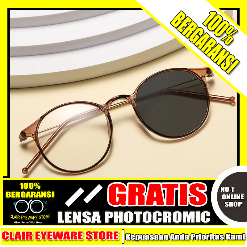Clair Eyeware CO 93 Optik Melawai Frame Kacamata Plastik Blueray Photocromic Anti Radiasi Hp Kompute