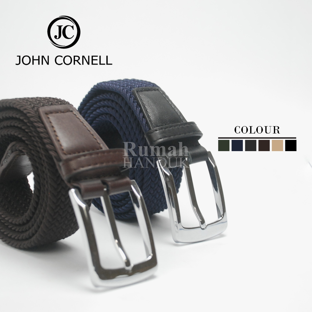 John Cornell Ikat Pinggang Pria Rajut Elastis