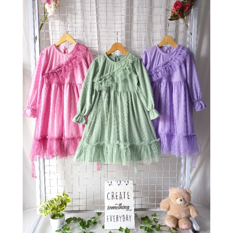 GAMIS BRUKAT ANAK LENGAN PANJANG 1-10 TAHUN ( TANPA HIJAB )