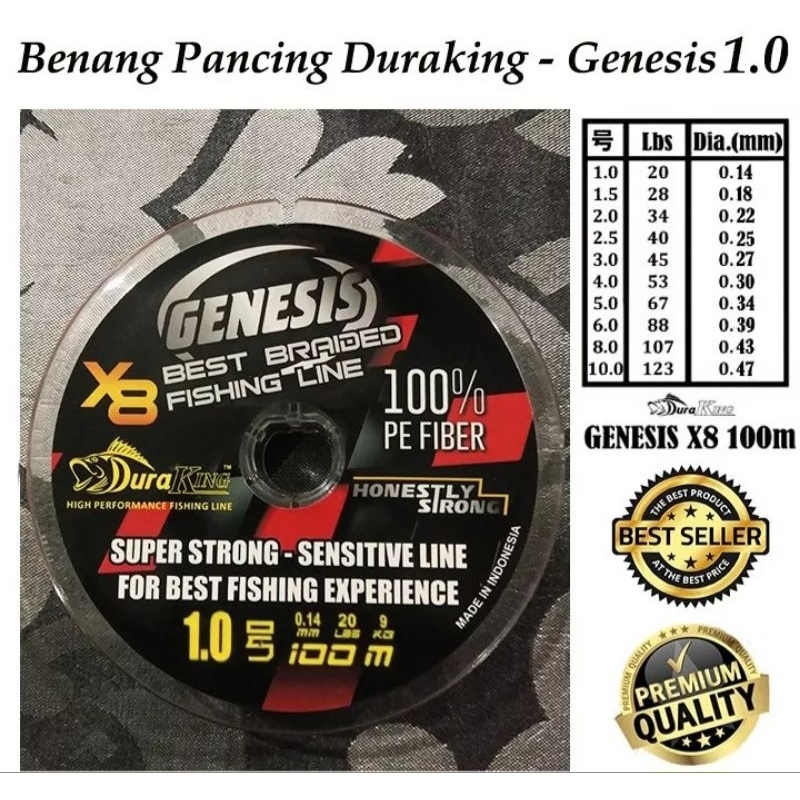 Senar PE Duraking PE Genesis X8