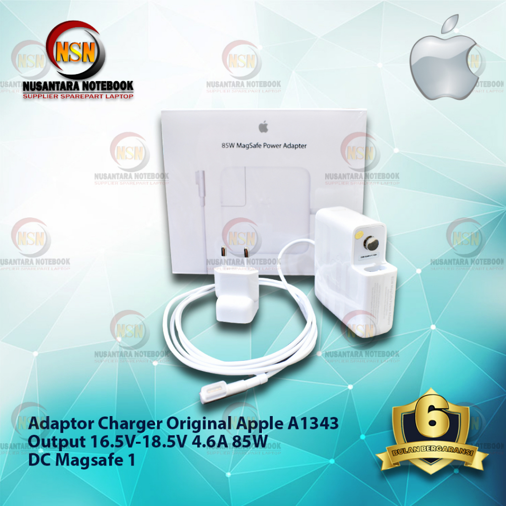 Adaptor OG APPLE A1343 16.5V-18.5V 4.6A 85W DC MS 1 Dus Putih