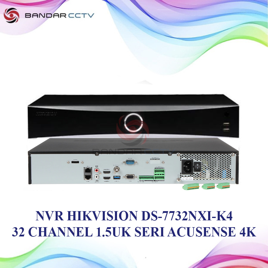 HIKVISION DS-7732NXI-K4 NVR 32 CHANNEL 1.5UK Seri AcuSense 4K