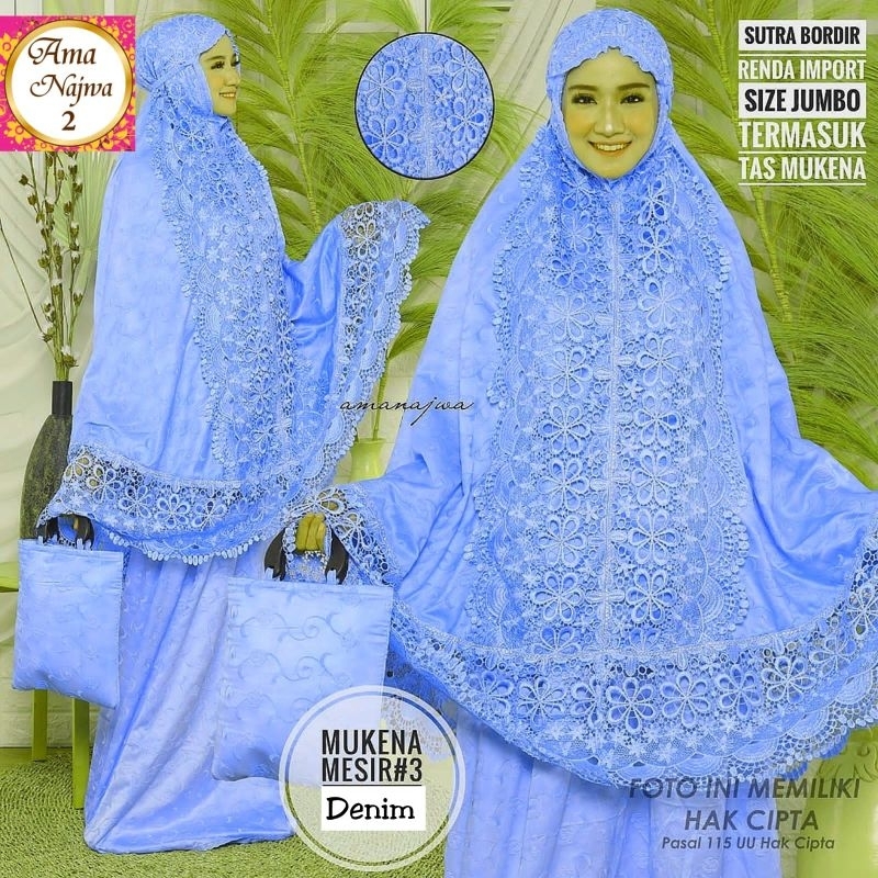 100% ORI Mesir #3 mukena jumbo dewasa by Ama Najwa 2 /