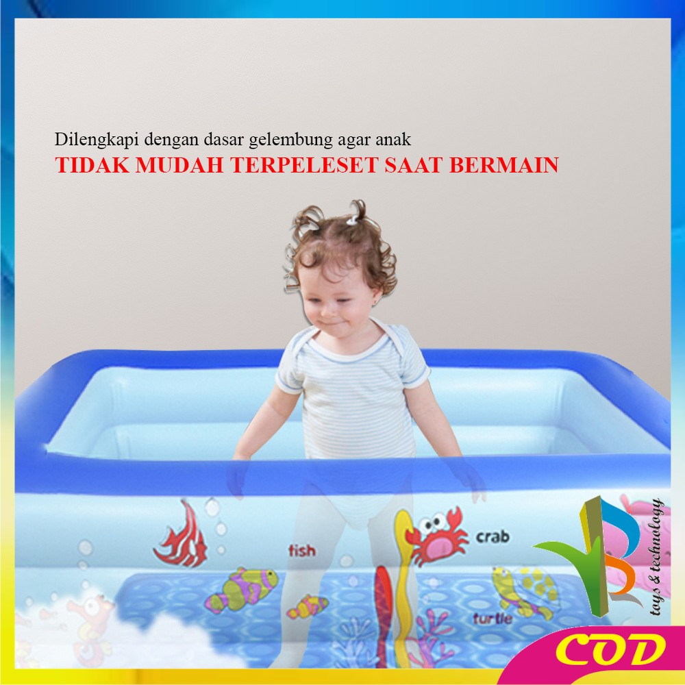 RB-M327 Mainan Anak Kolam Renang Karet Ocean Dasar Gelembung / Kolam Renang Keluarga Baby Bathtub Kolam Mandi Bayi Swimming Pool