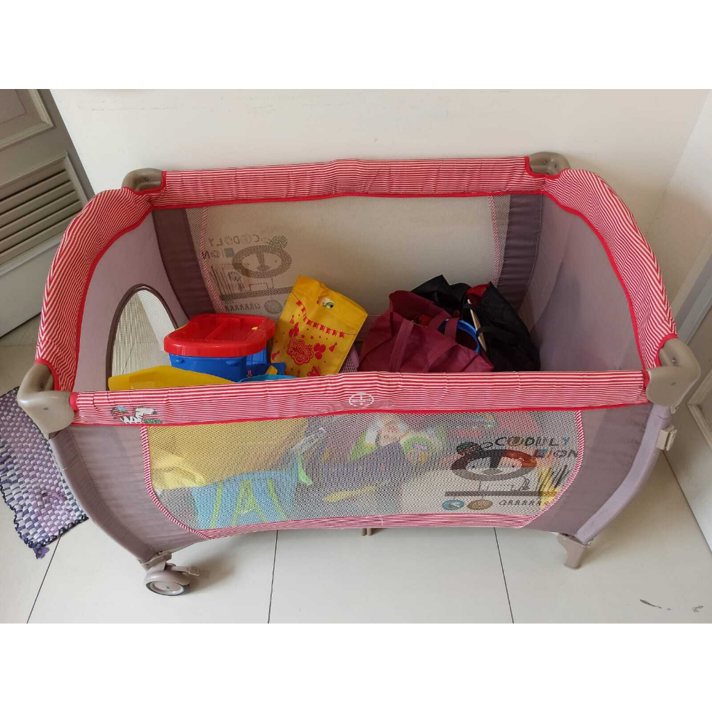 Box bayi Babydoes Easy fold XL brown preloved complit