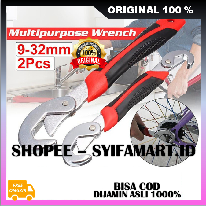 Kunci Inggris Universal Serbaguna Kunci Inggris Serbaguna Multifungsi Alat Perbaikan Alat Rumah Tang