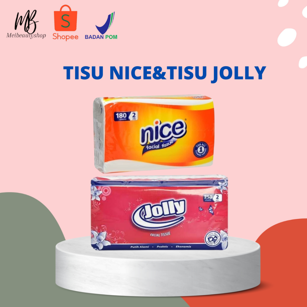 Tissue Wajah Nice&amp;Jolly  180/250 sheets 2ply