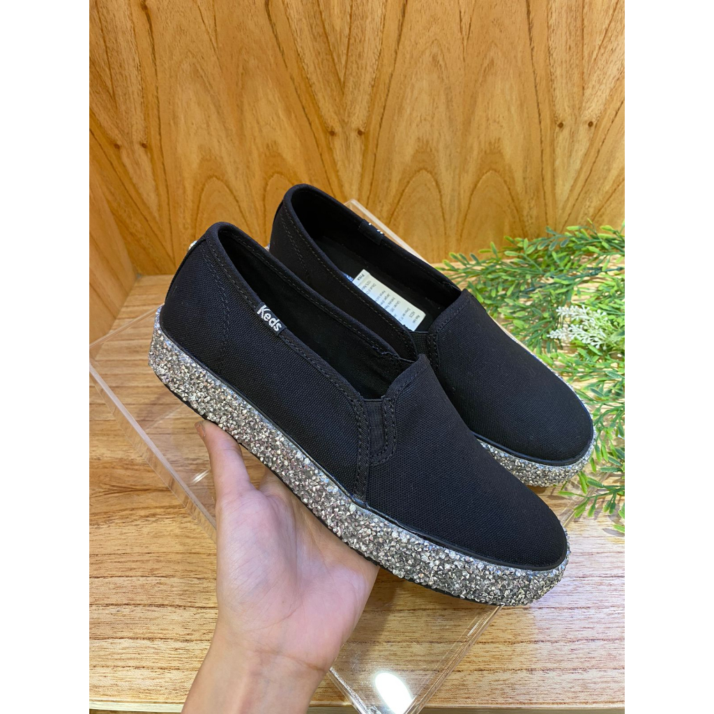 Keds Sepatu Wanita Triple Decker Rock  Salt Cel Black Silver - WF66737 Original Store