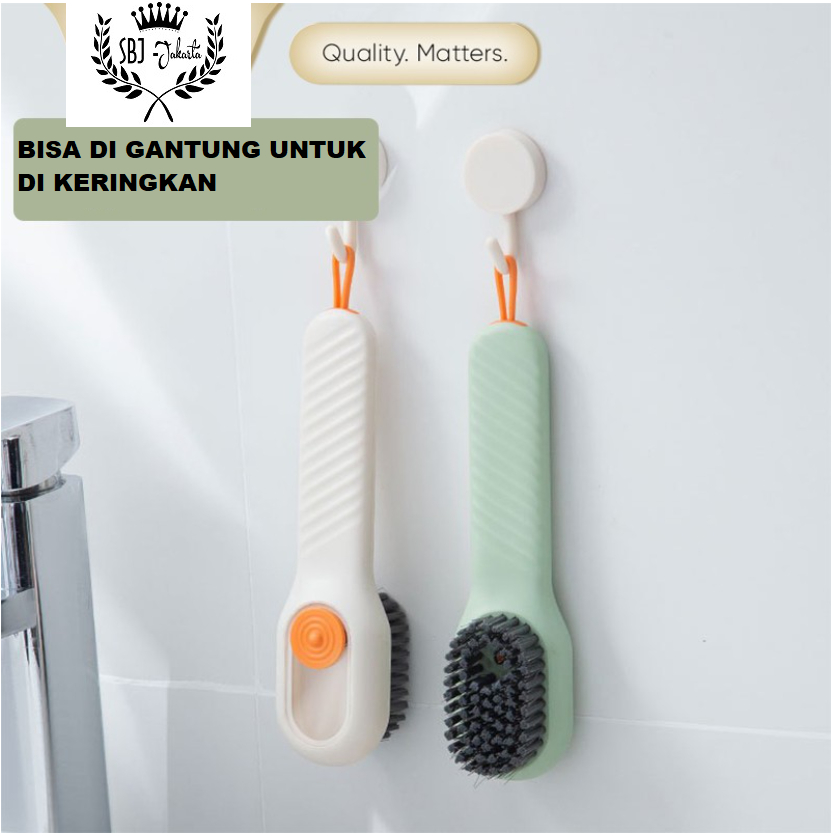 Sikat sepatu multiguna pembersih sepatu pakaian dgn tempat dispenser cair Sikat pakaian Cleaning Brush