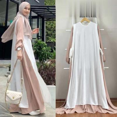 Yuki gamis set outer dress muslimah terbaru gaun pesta wanita muslim