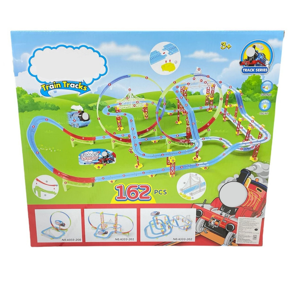 Mainan Kereta Api TRAIN &amp; THO MAS ISI 162PCS Train Track Roller Coaster