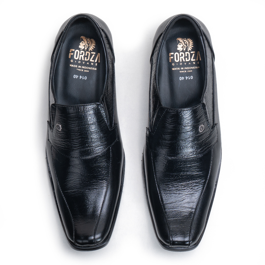 Sepatu Pantofel Pria Kulit Asli/ Sepatu Formal Kerja Kantor Hitam 014HT MURAH