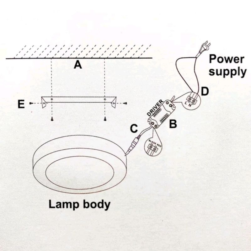 Led Ceiling Light Downlight Led Panel Outbow Timbul 24 Watt 10.5 Inch ACE