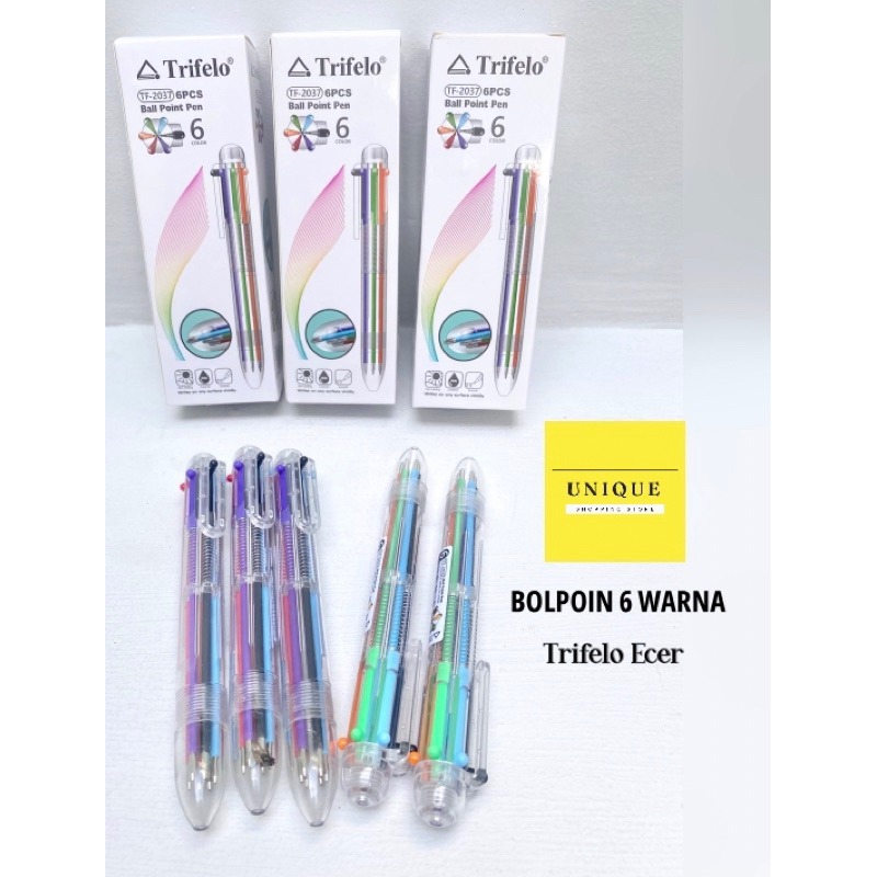 

(ECER) unique store bolpoin/pulpen/bolpen/ballpen mekanik 6 warna 1 pcs TF-2037