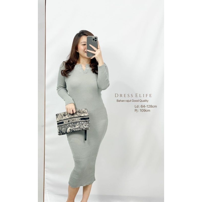 MDLV ~ Dress Elife Rajut Bodycon Good Quality