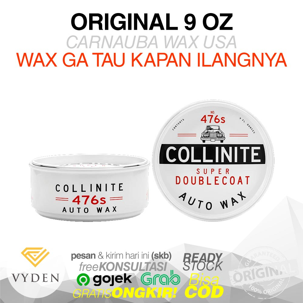 COLLINITE Super DoubleCoat Auto Wax 476 Wax Badak Coating Tahan Lama Pengkilap Body Mobil Motor