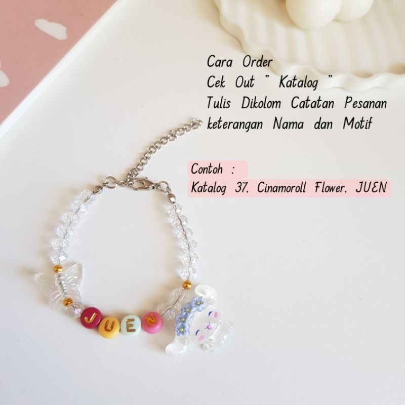 Gelang Nama Anak Perempuan GL01 / Custom Nama / Gelang Manik / Bracelet