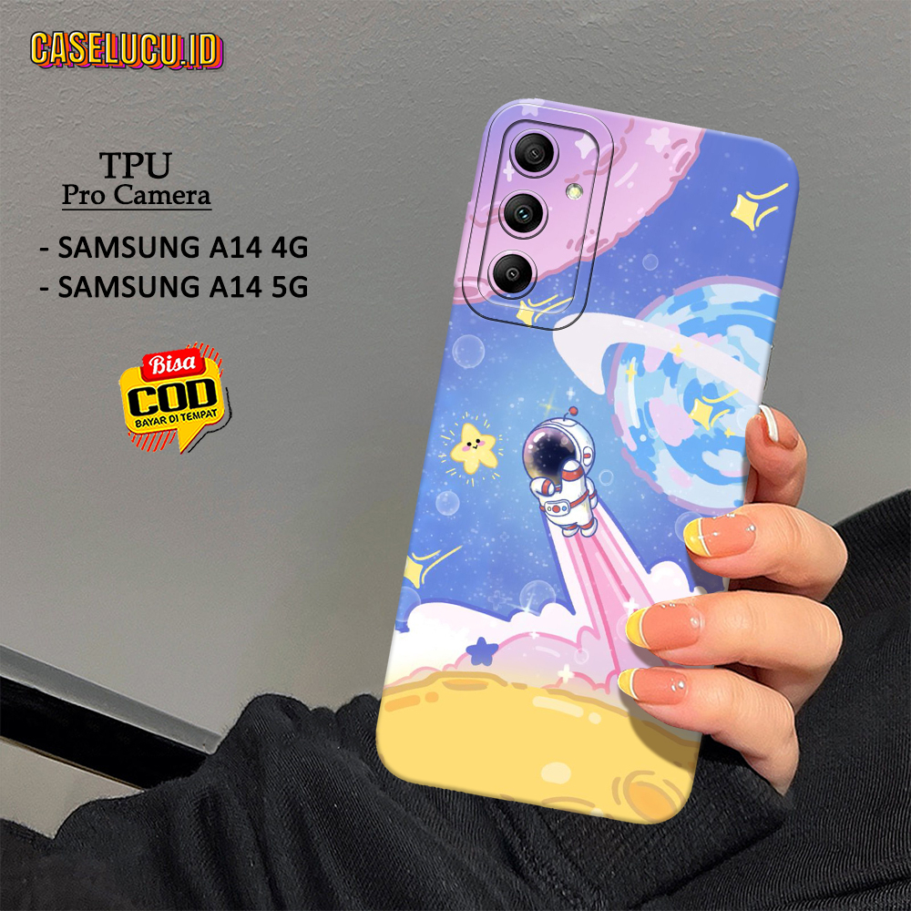 Casing Hp Samsung Galaxy A14 5G / A14 4G Terbaru - Fashion Case Astronot - Case Hp Samsung A14 5G / 