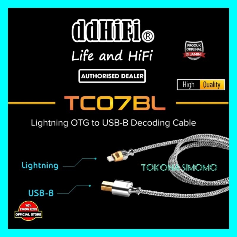 DD DDHIFI TC07BL Lightning OTG to USB-B Decoding Cable