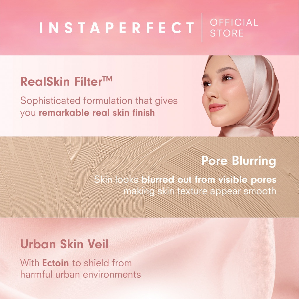 Instaperfect Blur Mattifying Primer 20 ml (Real Skin Pore Blurring, Grip Lasting Effect, Smooth) | NEW Packaging | NEW Formula