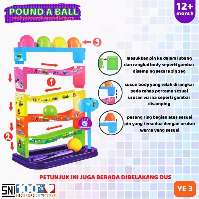 Mainan Anak Bola Pukul / Pound A Ball Kotak