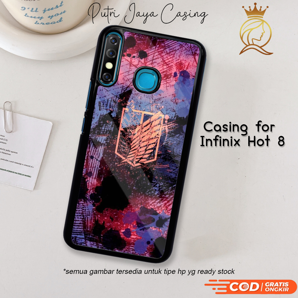 Case Hp Infinix Hot 8 Casing Infinix Hot 8 Motif AOT LOGO 03 Casing Terbaru Case Karakter Lucu Keren