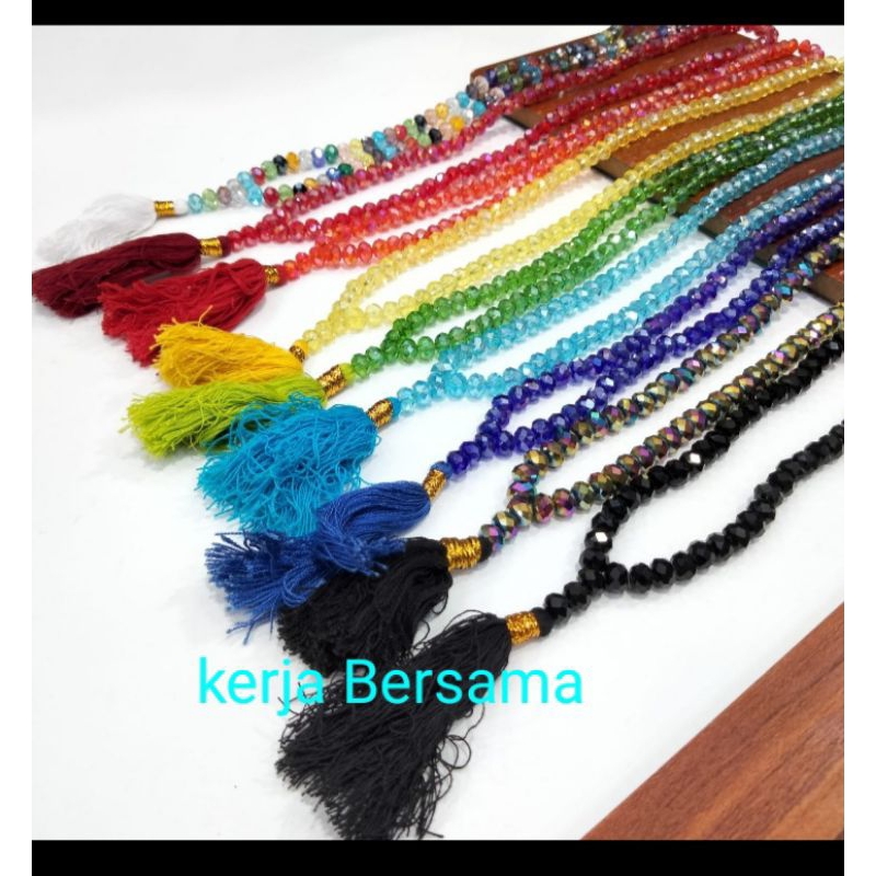 Grosir Tasbih batu kristal 8mm isi 99