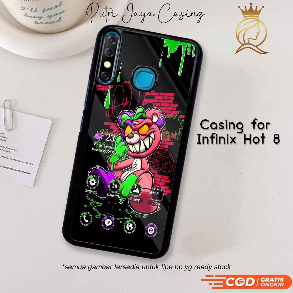 Case Hp Infinix Hot 8 Casing Infinix Hot 8 Motif KARTUNZOMB Casing Terbaru Case Karakter Lucu Keren 
