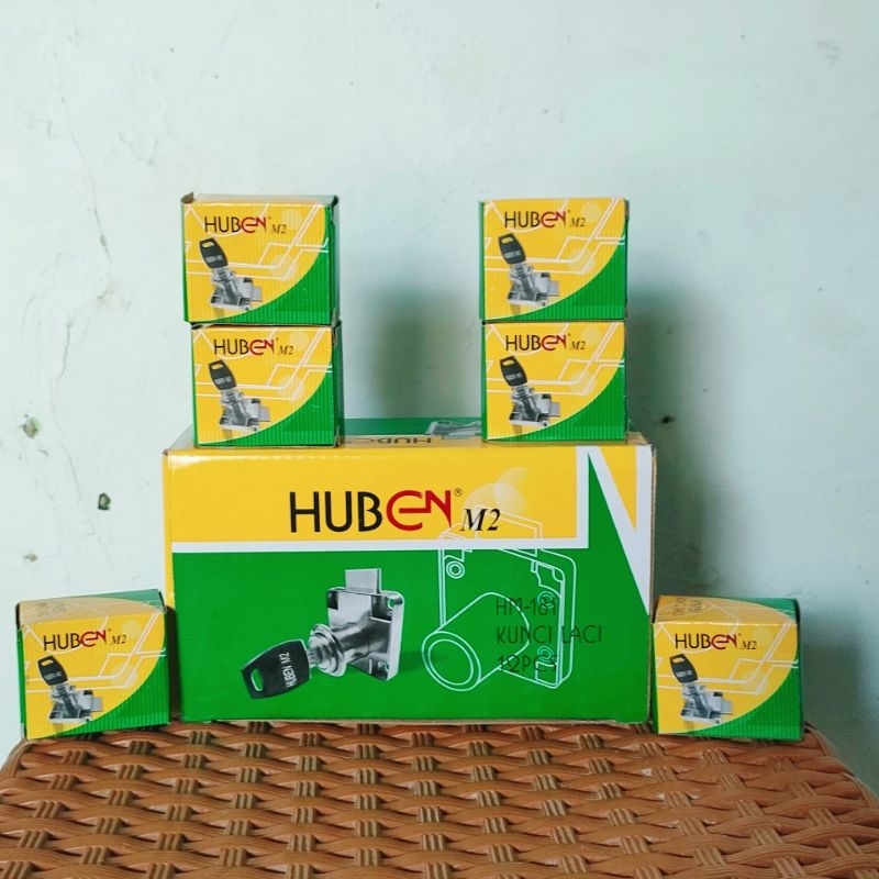 kunci laci lemari huben (HM181 M2)/kunci lemari pintu sliding huben (HIJAU)