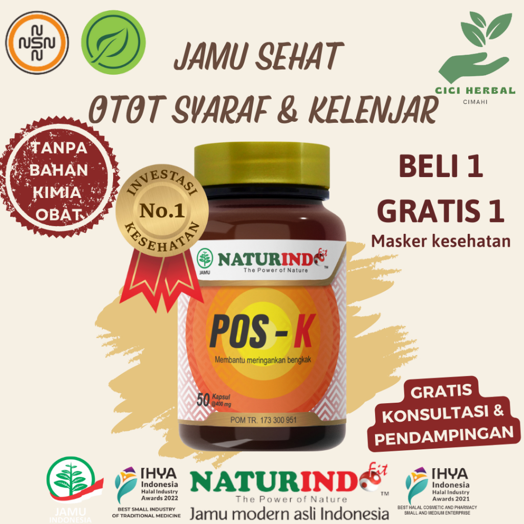 Pos-K Obat Herbal Bengkak Benjolan Tiroid Gondok Amandel Naturindo