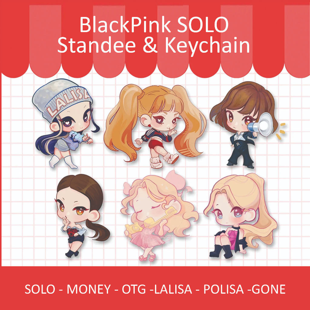 [STANDEE] Blackpink Solo Standee &amp; Keychain action figure murah akrilik LALISA