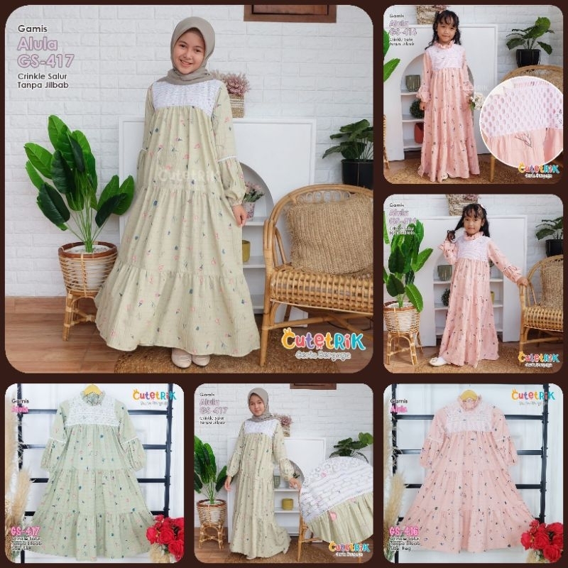 TERBARU SET SETELAN BAJU MUSLIM GAMIS ANAK CRINKLE ANAK PEREMPUAN TUNIK CELANA ANAK LENGAN PANJANG P